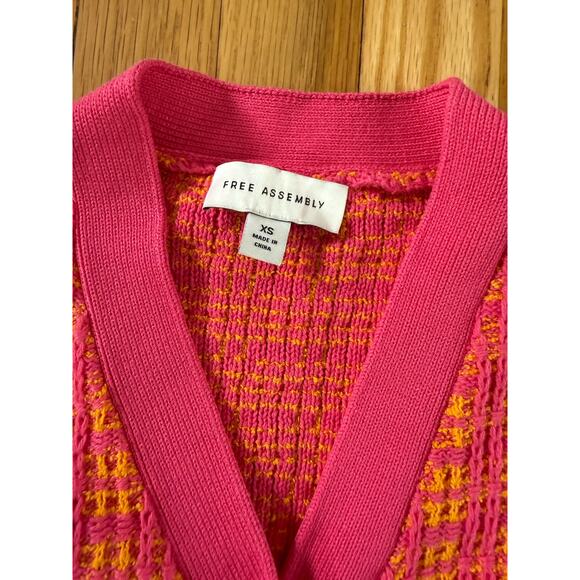 Plaid Pencil Skirt Sweater Set Knit Pink Legally Blond Preppy XS - Picture 4 of 13